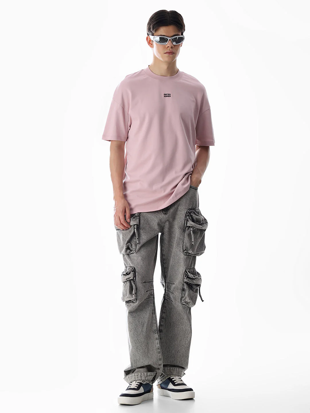Oversized Logo Print T-shirt - Purple - Image 6