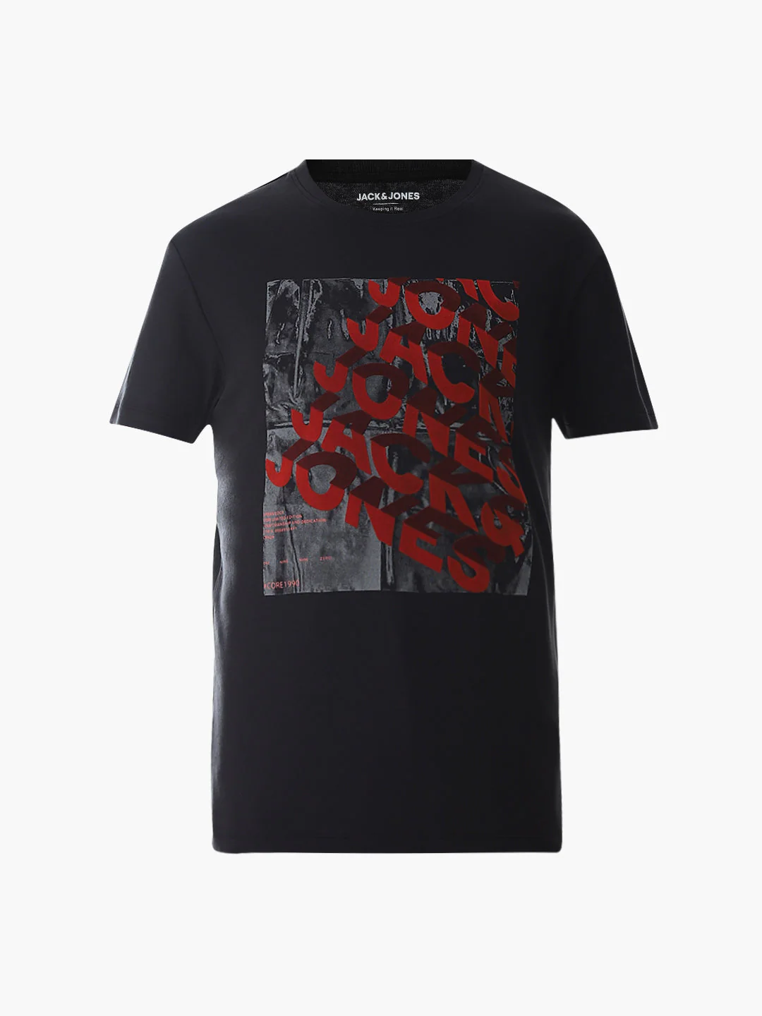 Typography Slim Fit T-shirt - Black - Image 7