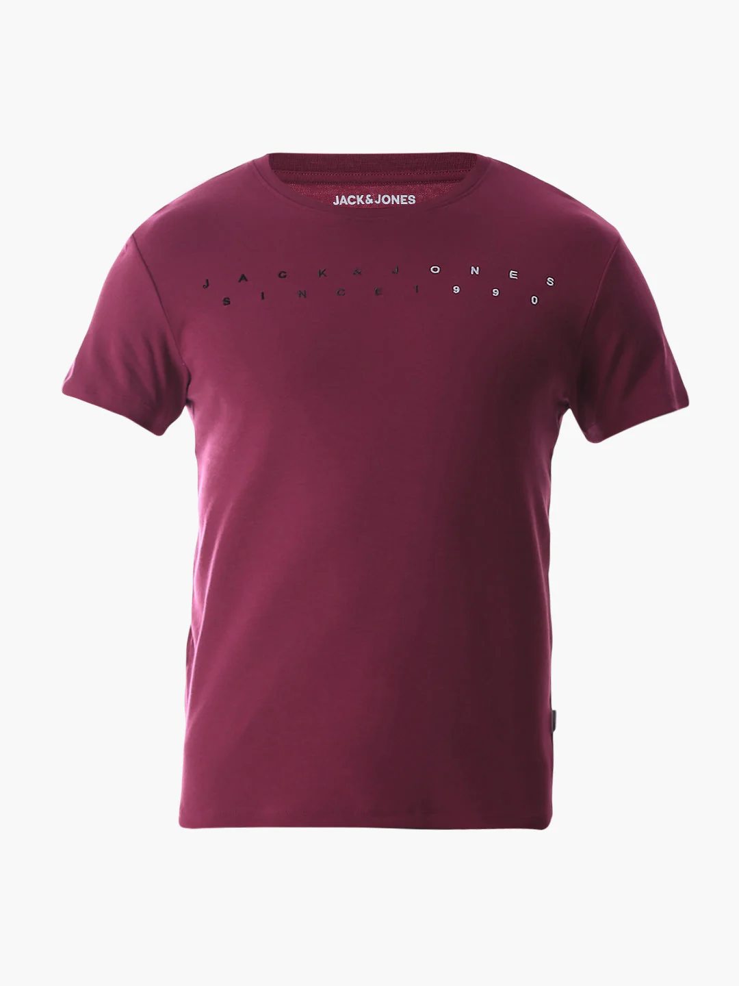 Embroidered Print T-Shirt - Maroon - Image 7
