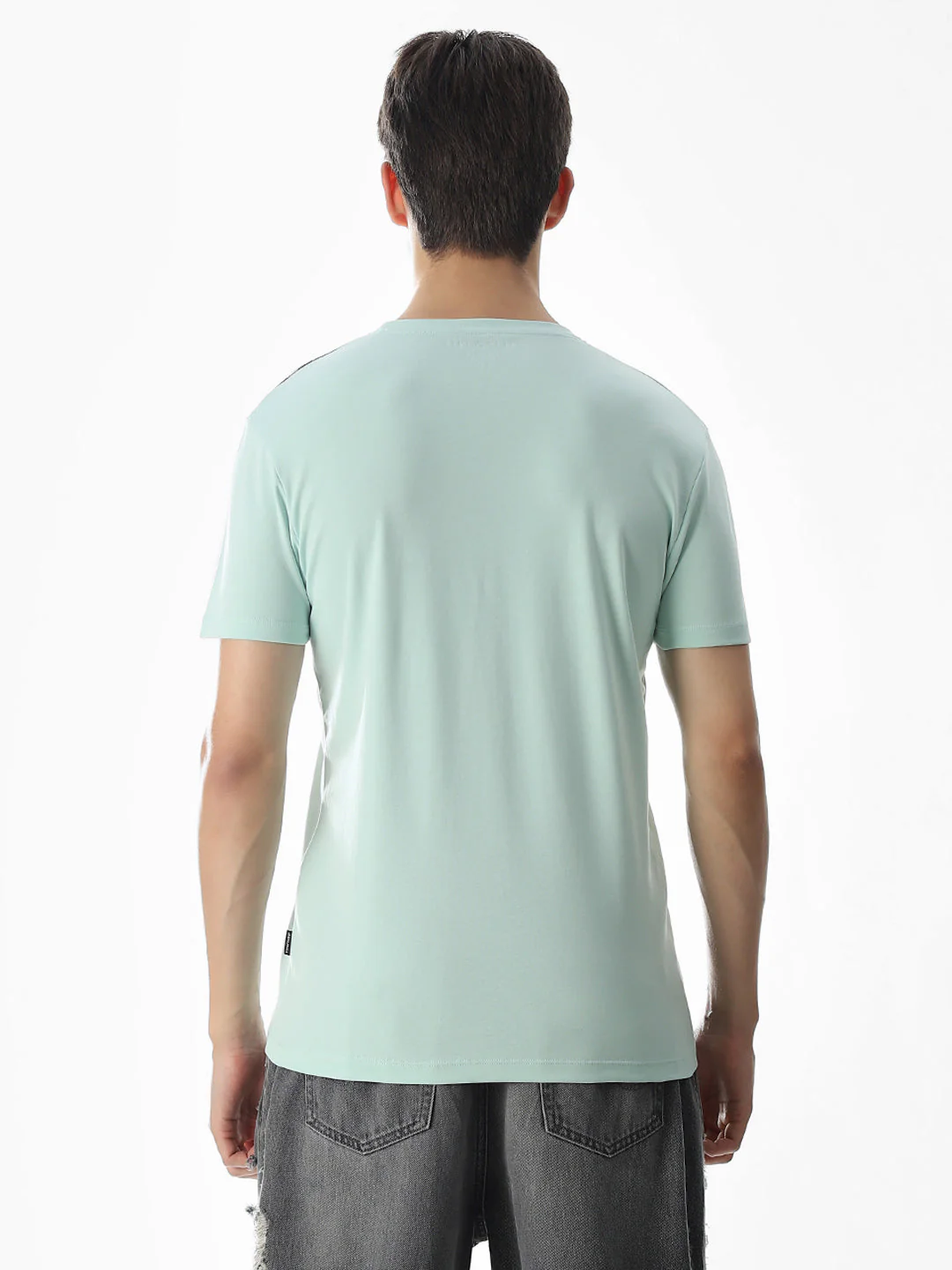 Printed Slim Fit T-shirt - Green - Image 9