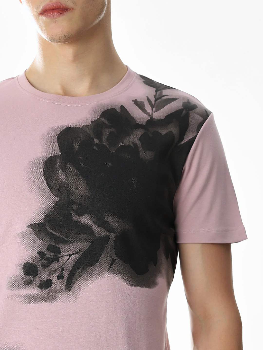 Printed Slim Fit T-shirt - Purple - Image 5