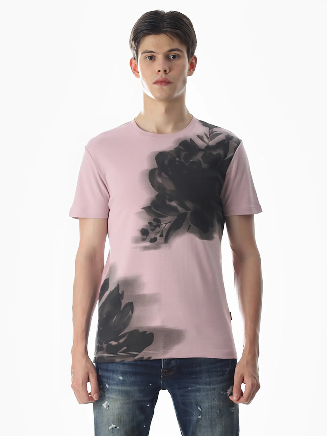 Printed Slim Fit T-shirt - Purple - Image 8