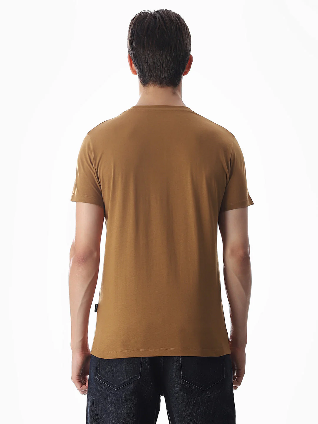 Chest Print Slim Fit T-shirt - Brown - Image 9