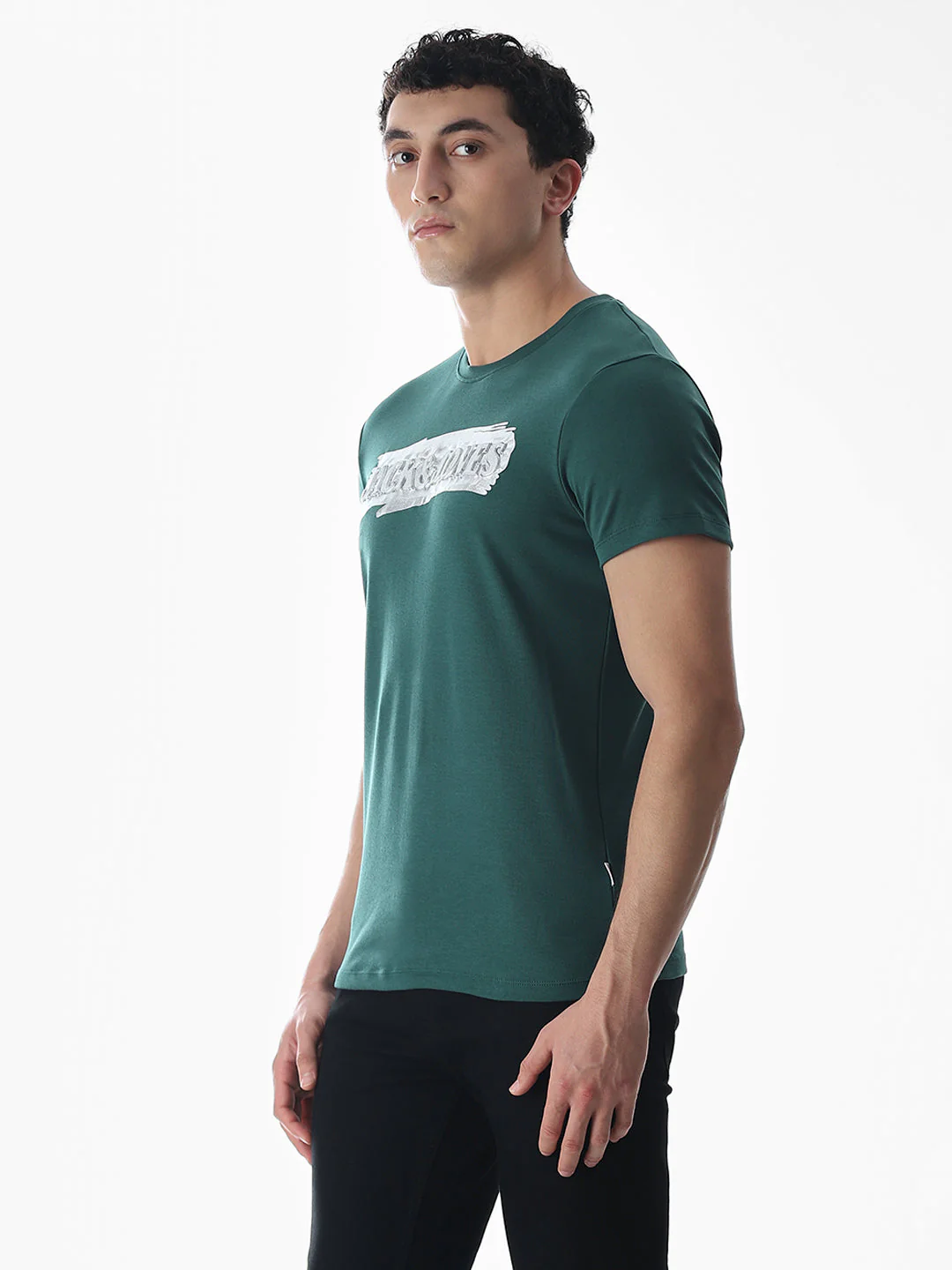 Green Printed Cotton T-shirt - Image 3
