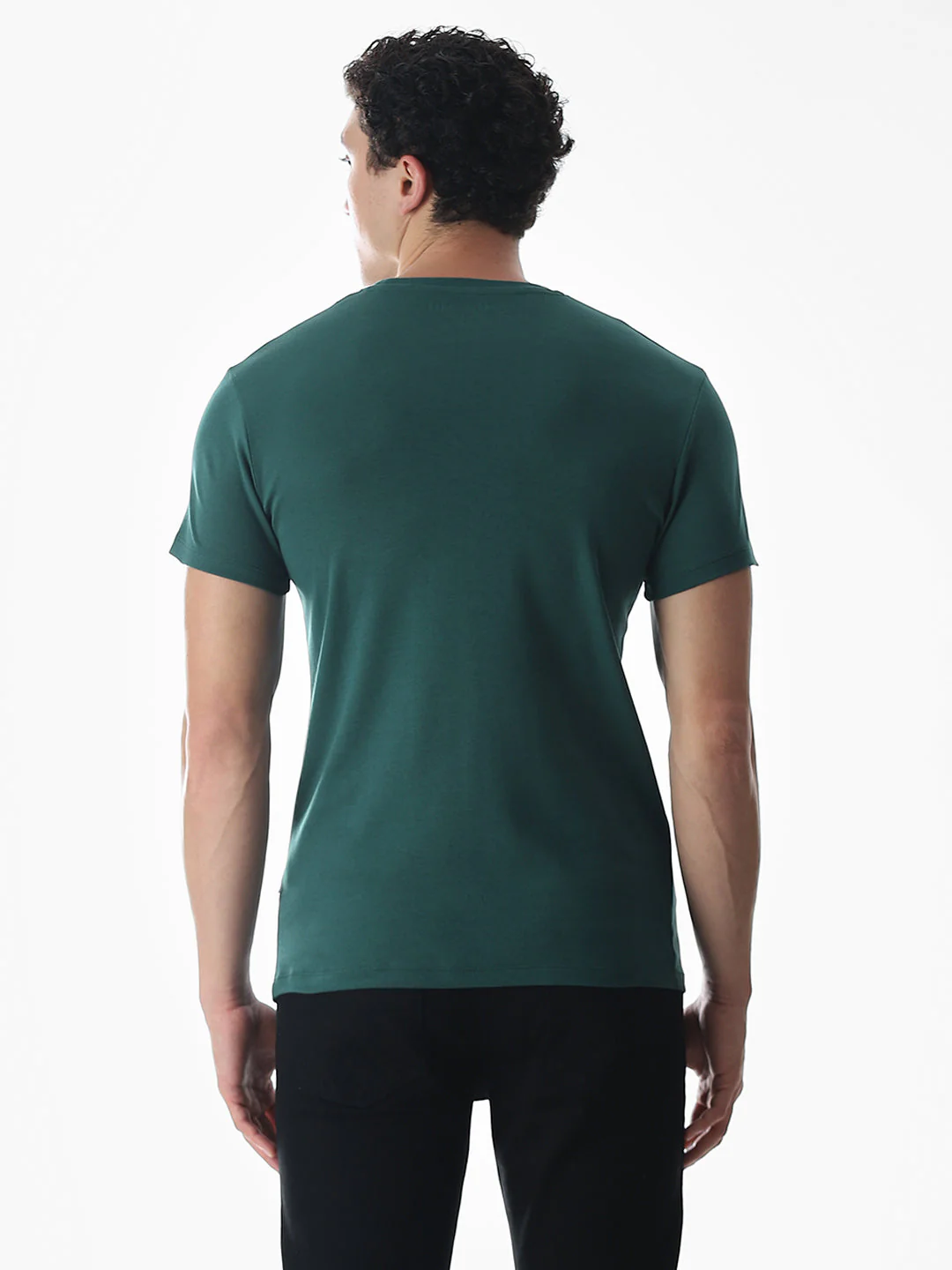 Green Printed Cotton T-shirt - Image 4
