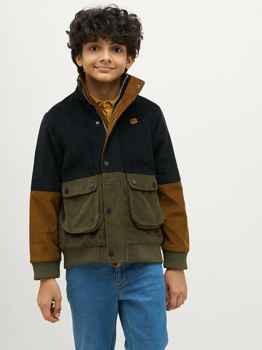Boys Colourblocked Corduroy Jacket - Image 2