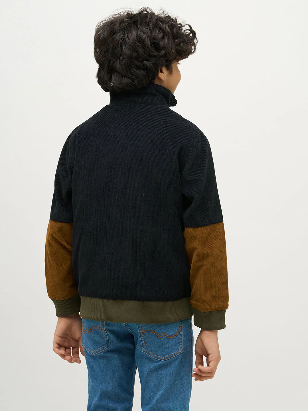Boys Colourblocked Corduroy Jacket - Image 4