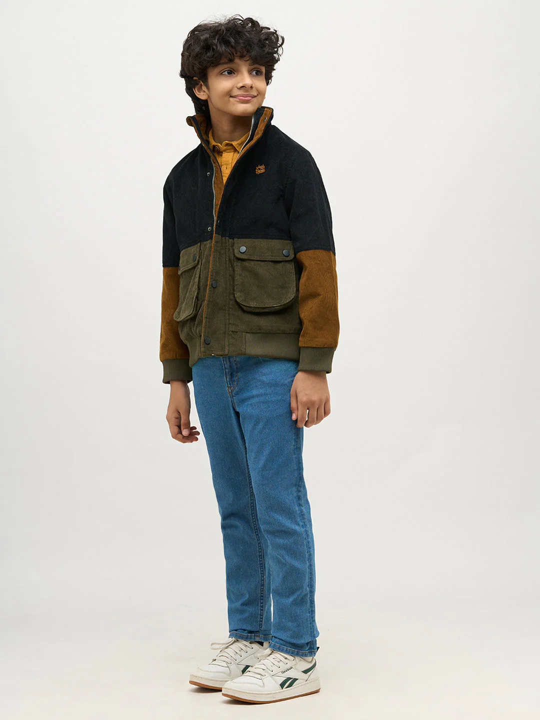 Boys Colourblocked Corduroy Jacket - Image 5