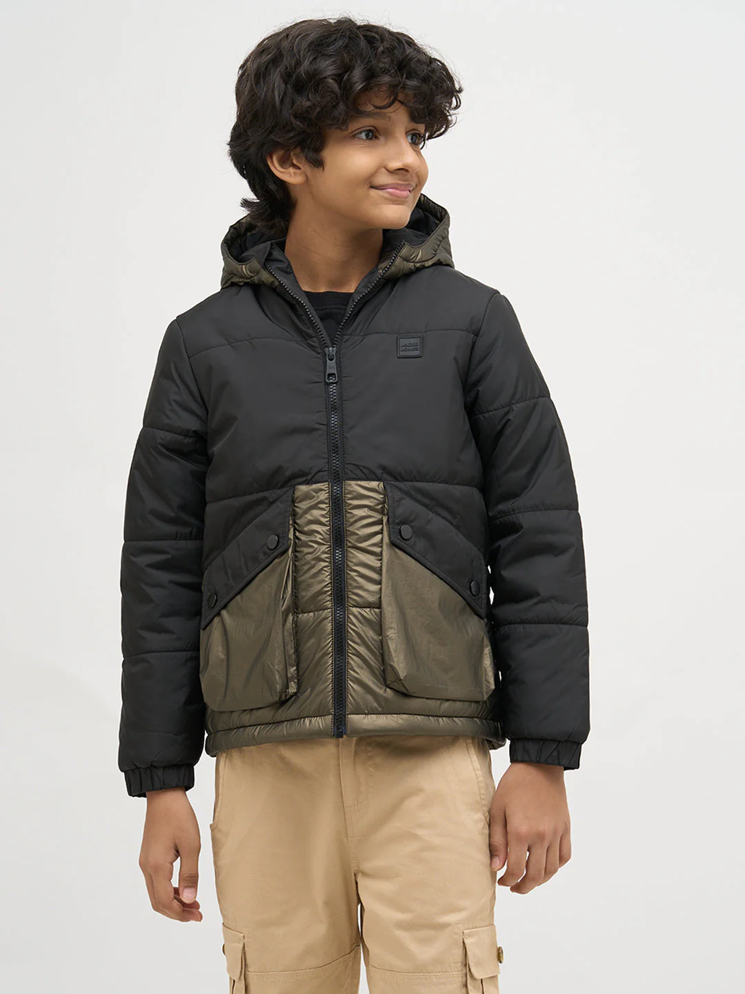 Boys Cut & Sew Colourblocked Jacket - Image 2