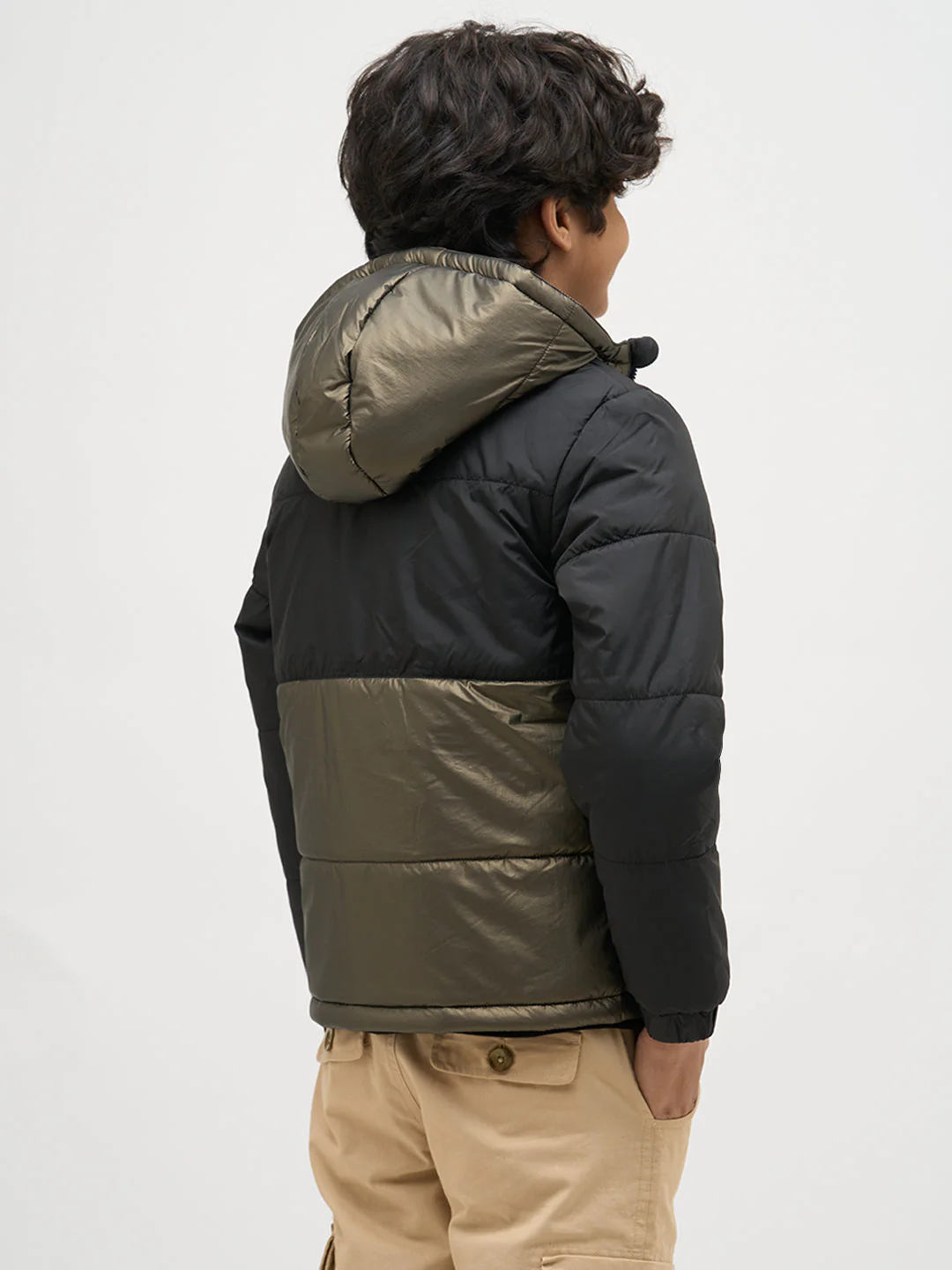 Boys Cut & Sew Colourblocked Jacket - Image 4