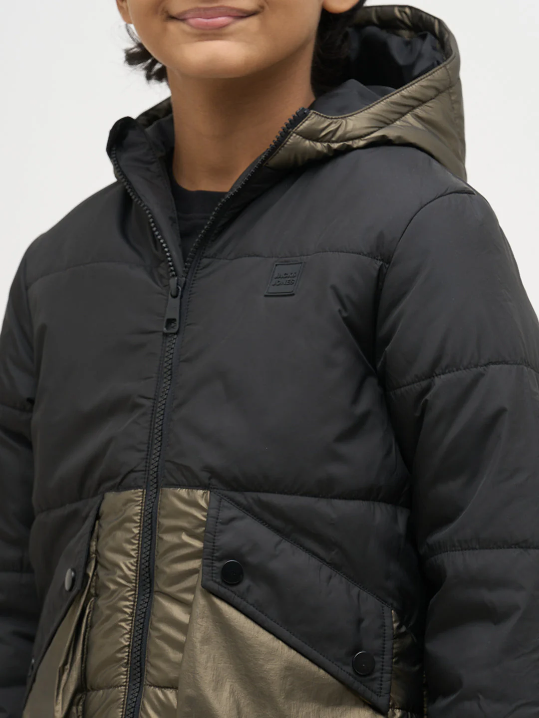 Boys Cut & Sew Colourblocked Jacket - Image 6