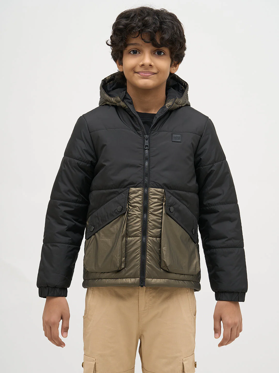 Boys Cut & Sew Colourblocked Jacket - Image 8
