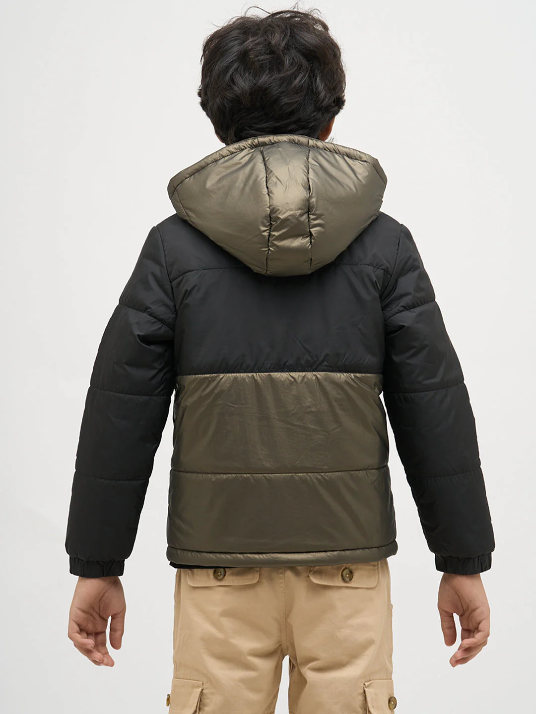 Boys Cut & Sew Colourblocked Jacket - Image 9