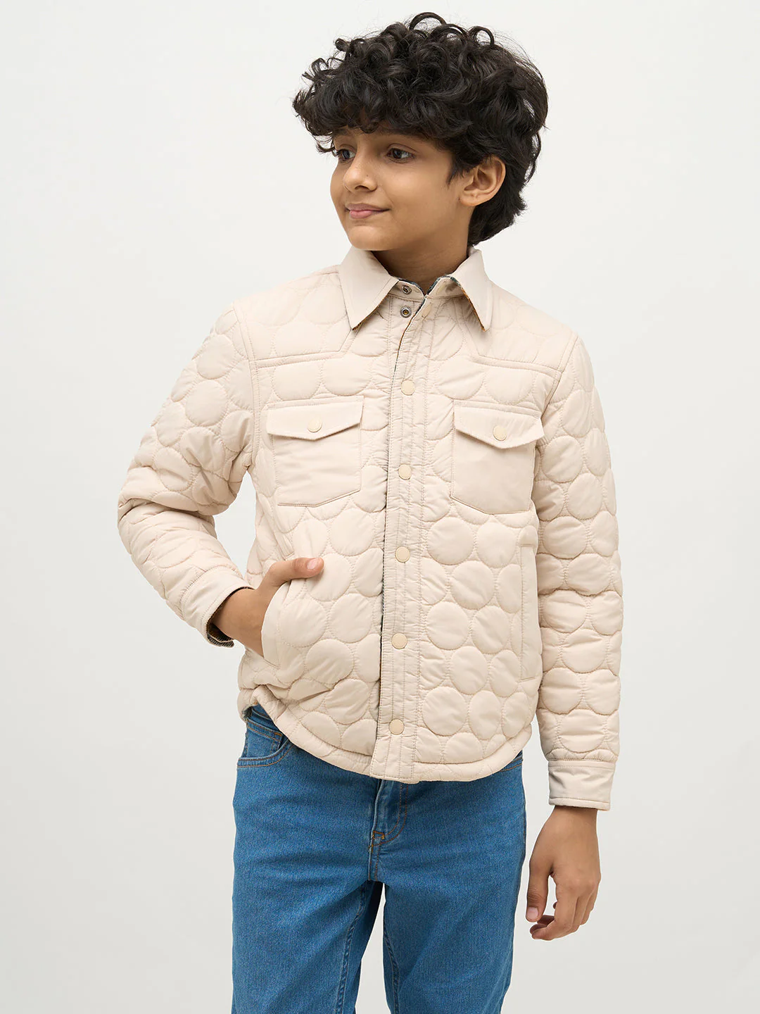 Boys Reversible Buttoned Jacket - Image 2