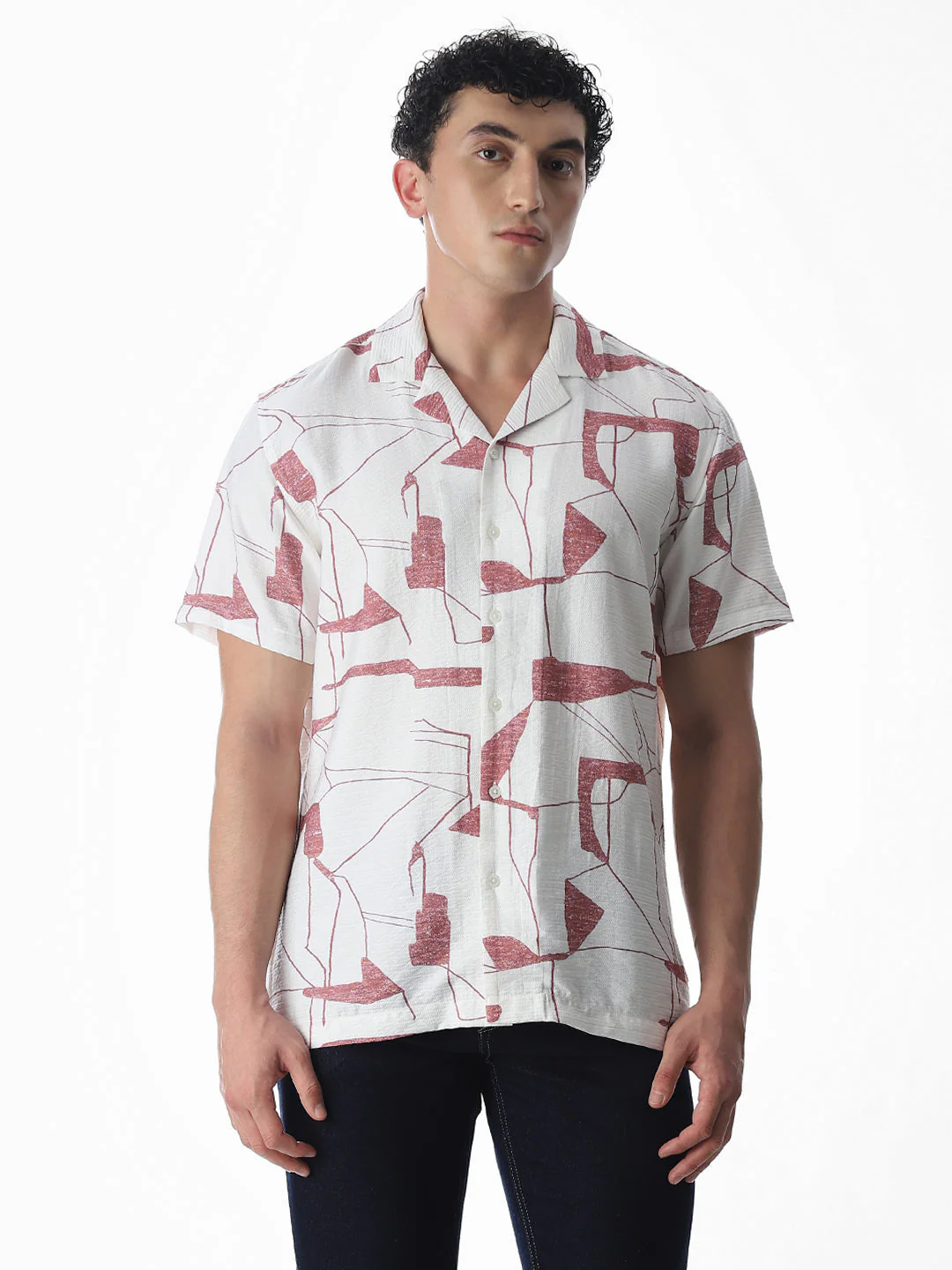 Regular Fit Printed Shirt - Pink - Image 2