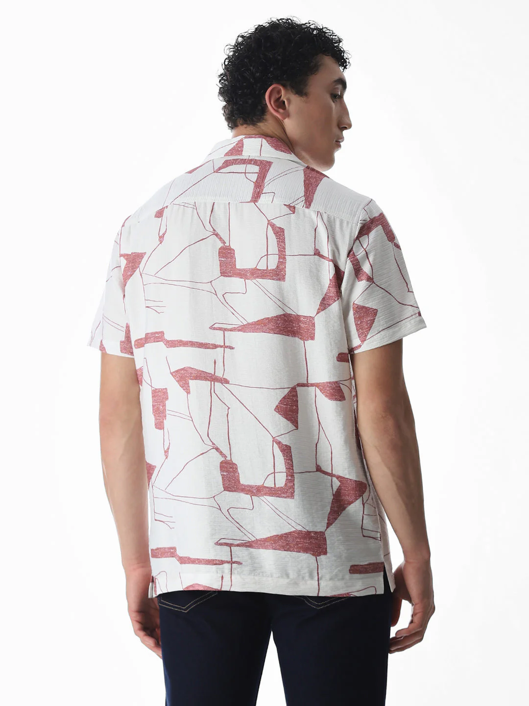 Regular Fit Printed Shirt - Pink - Image 4