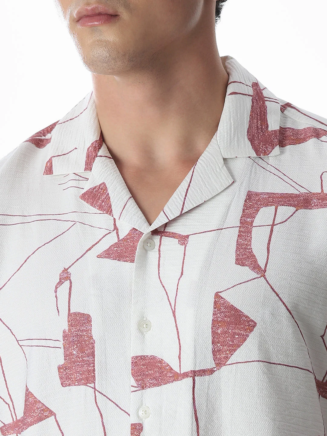 Regular Fit Printed Shirt - Pink - Image 5