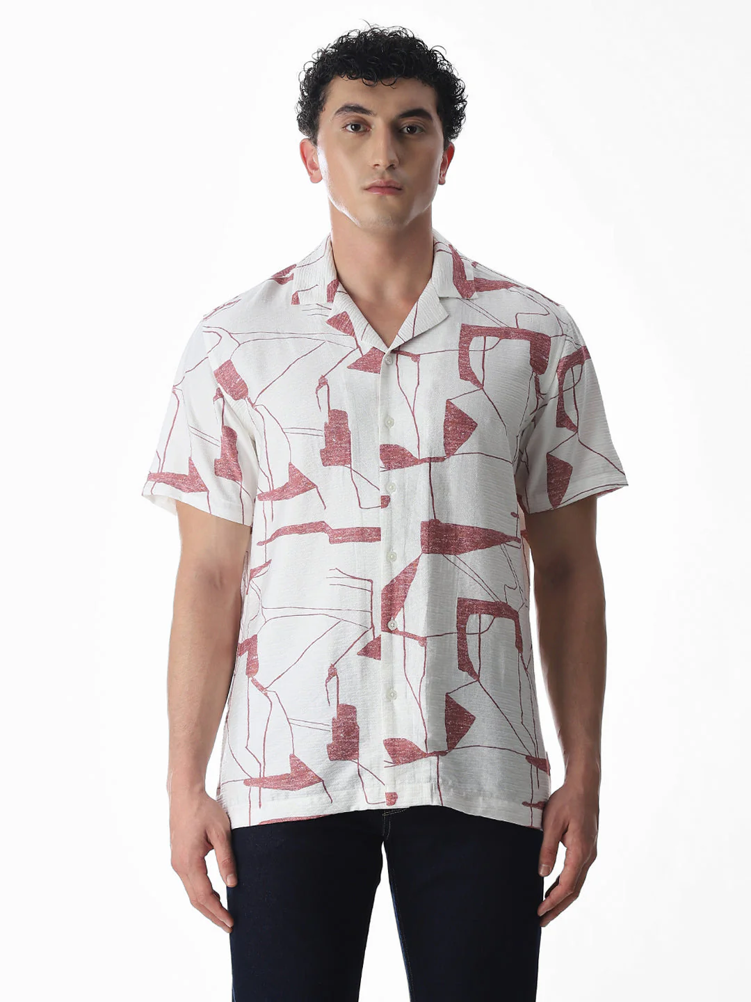 Regular Fit Printed Shirt - Pink - Image 8