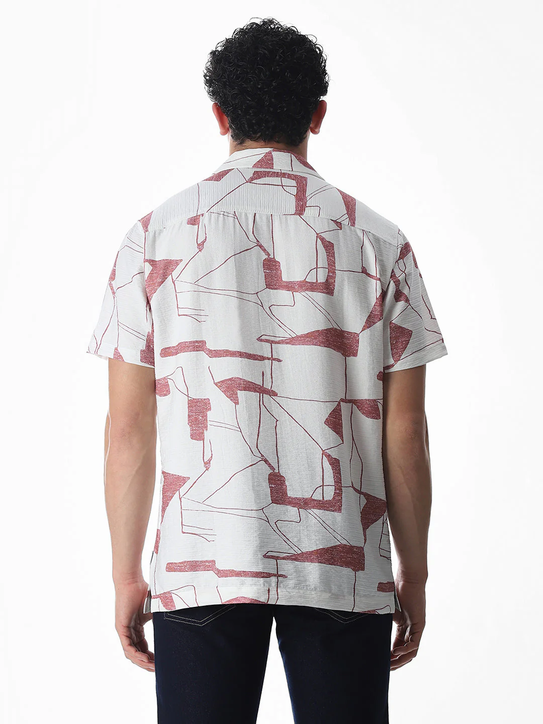 Regular Fit Printed Shirt - Pink - Image 9