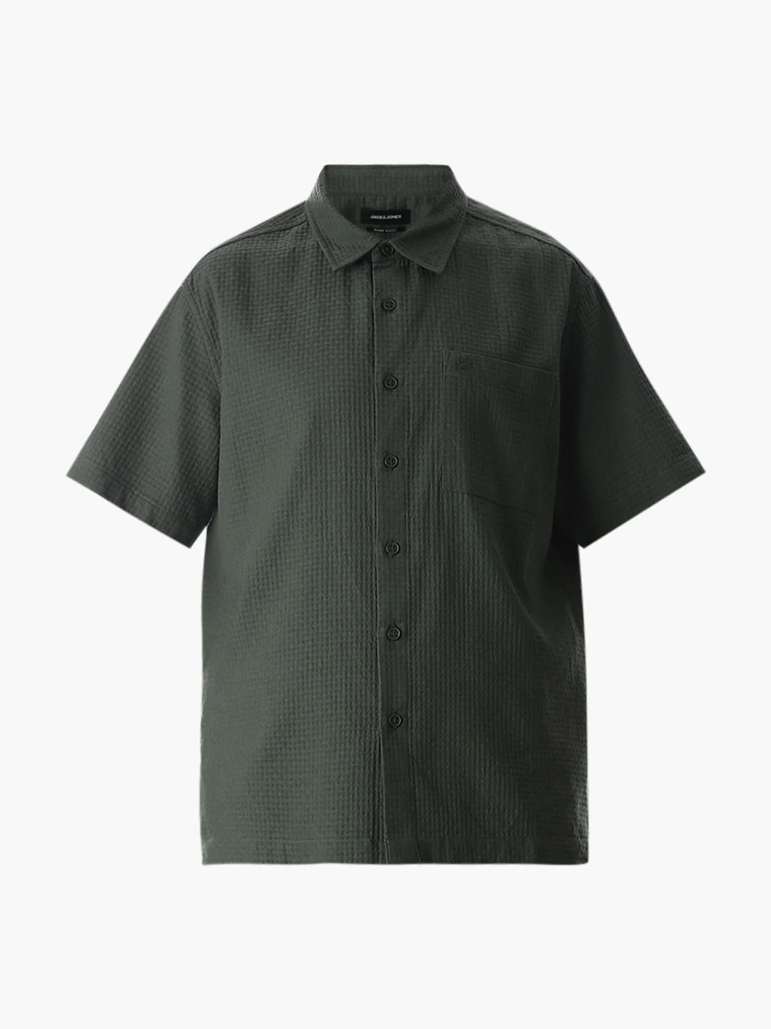 Dobby Olive Green Oversized Shirt - Image 7