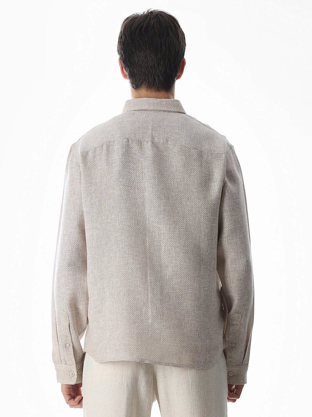 Dobby Full Sleeves Oversized Shirt - Image 9