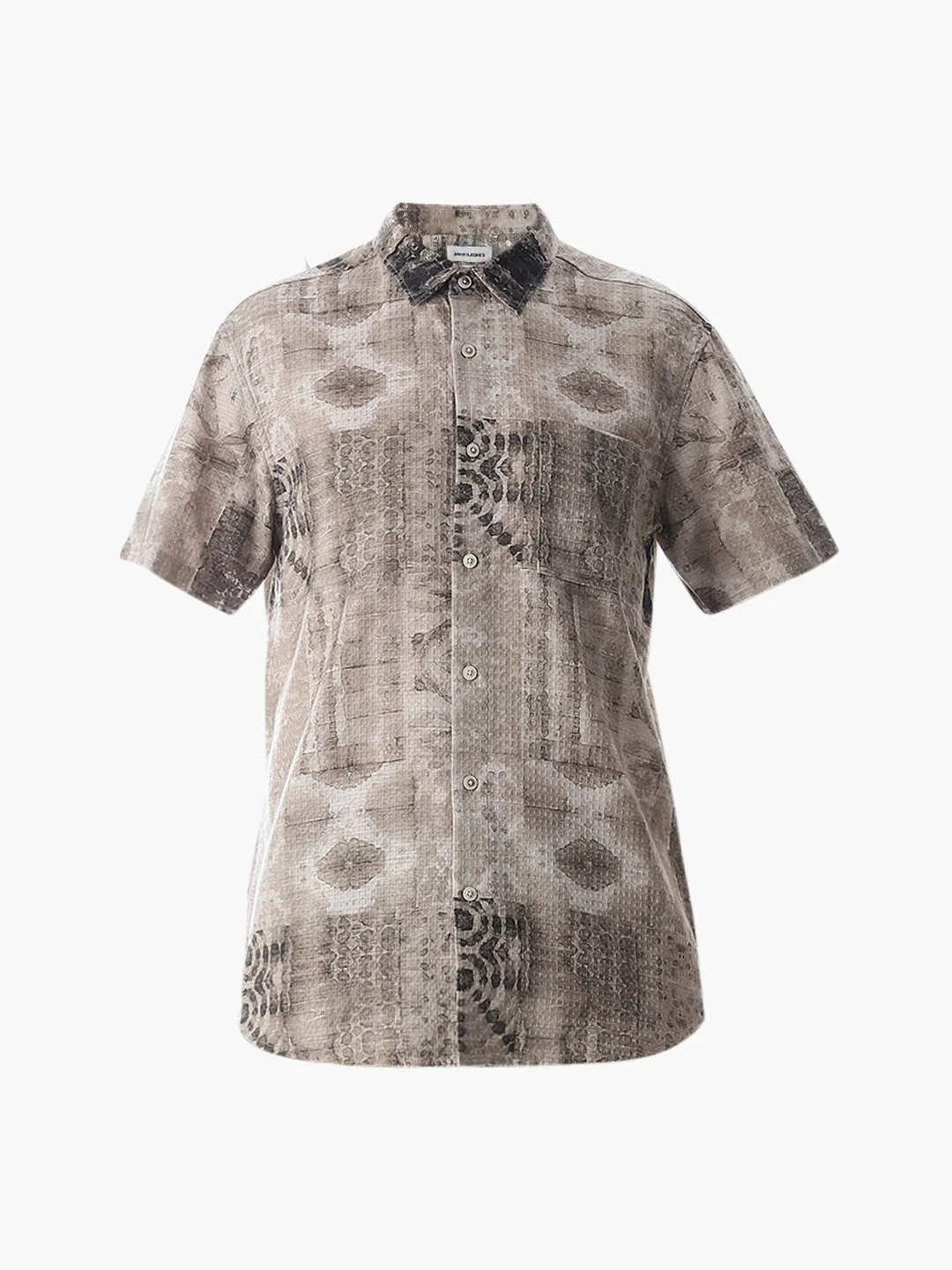 Brown Printed Comfort Fit Shirt - Image 7