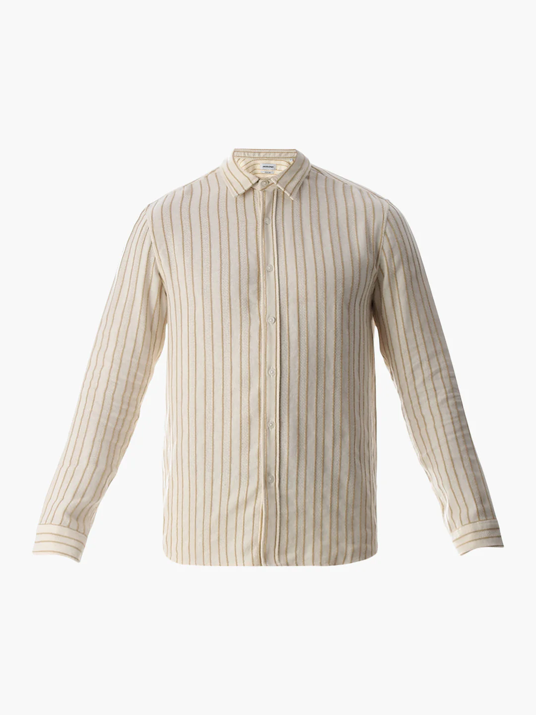 Beige Cotton Striped Shirt - Image 7