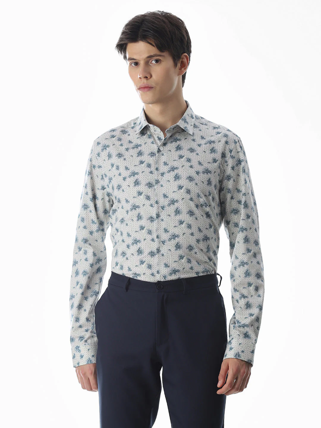 Printed Cotton Full Sleeves Shirt - Image 2