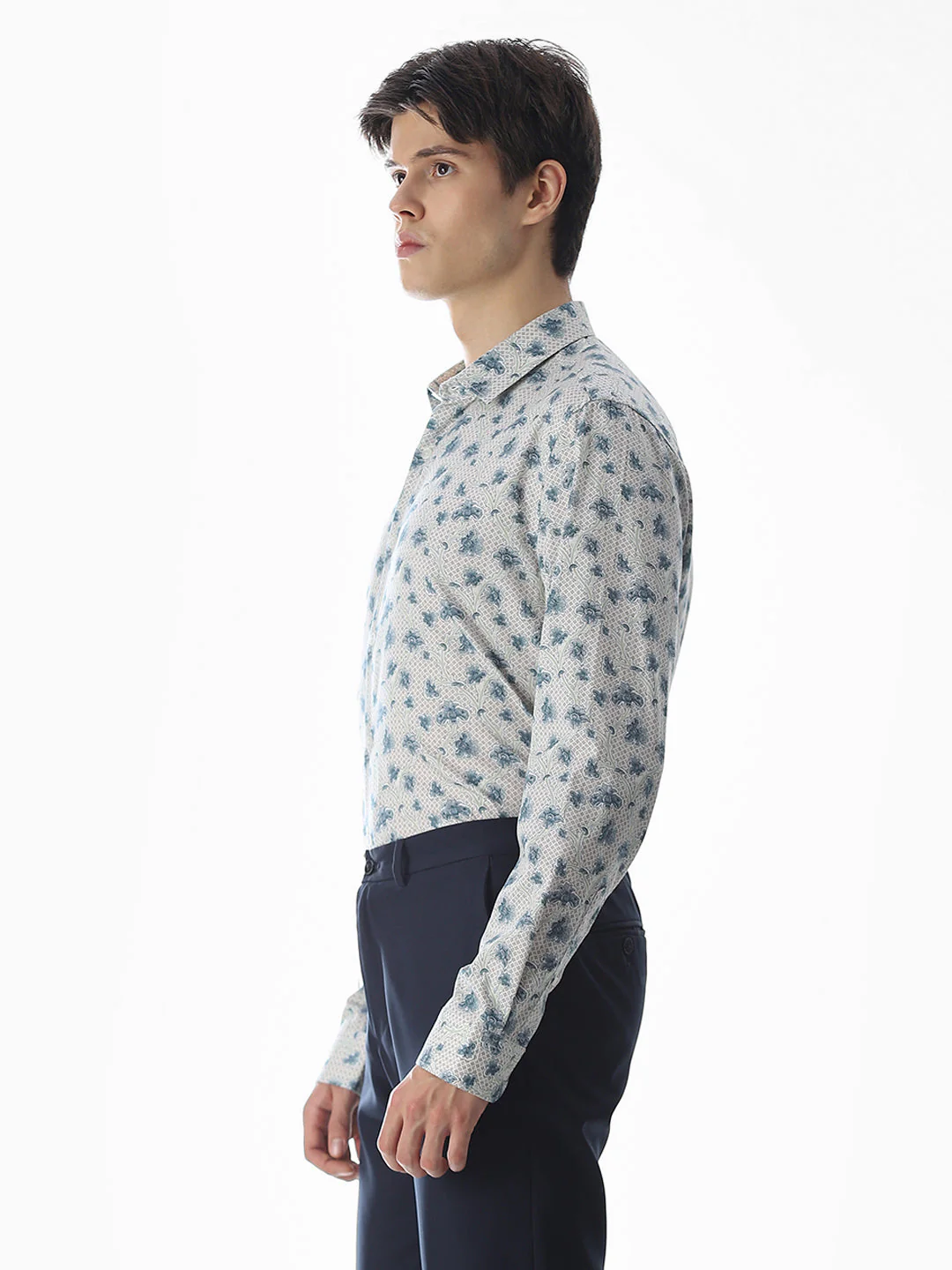 Printed Cotton Full Sleeves Shirt - Image 3