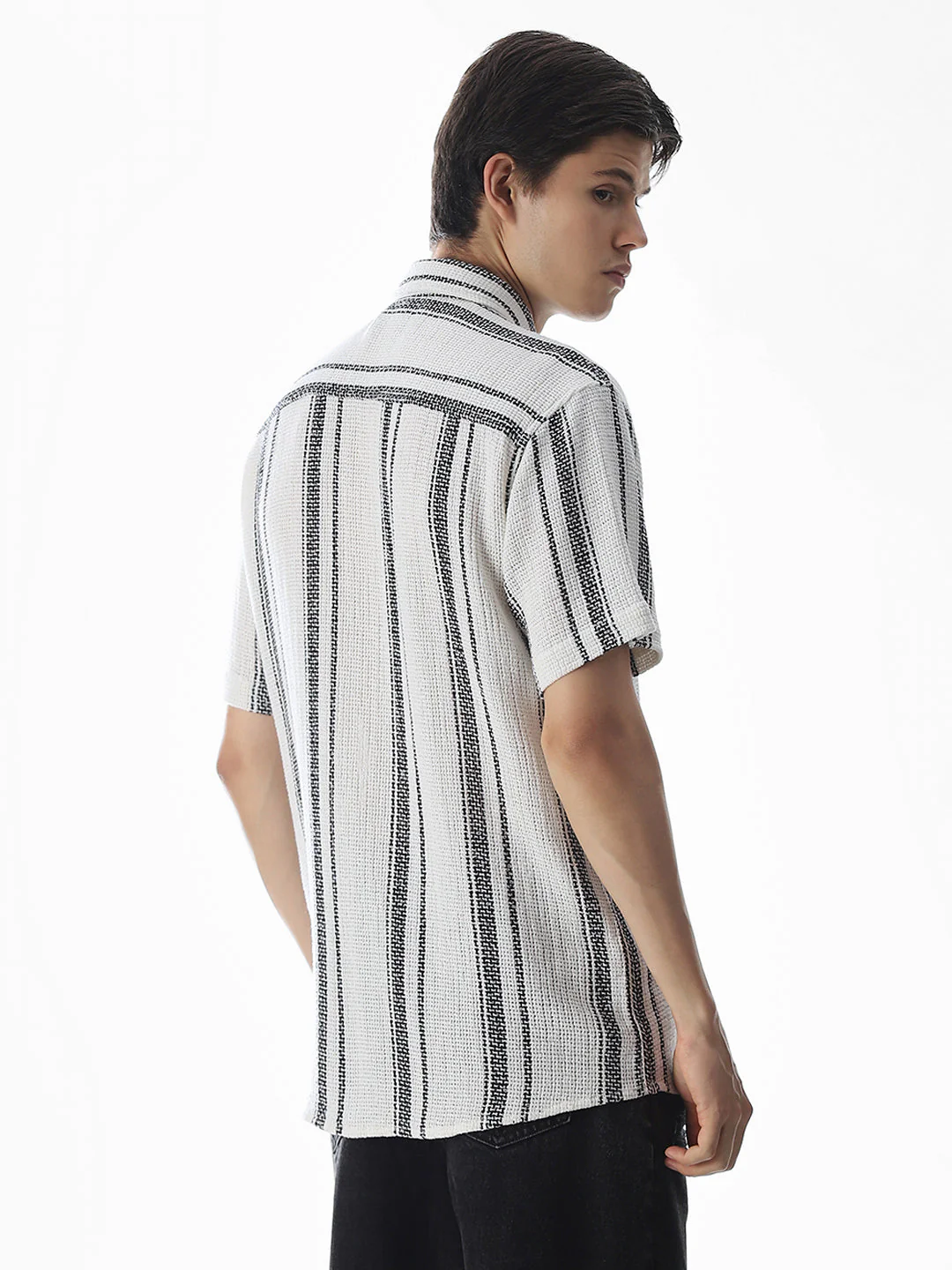 White Striped Oversized Shirt - Image 4