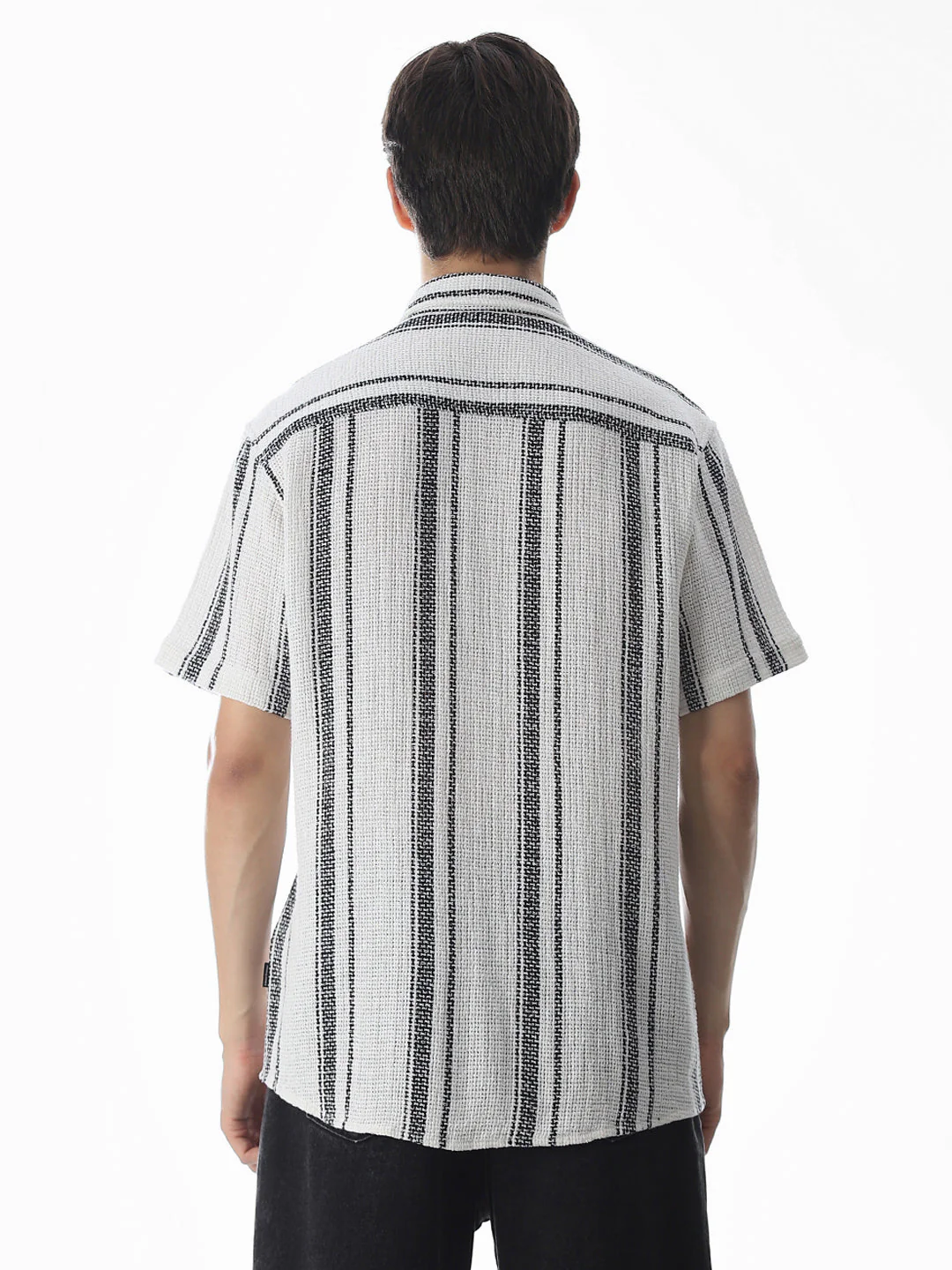 White Striped Oversized Shirt - Image 9