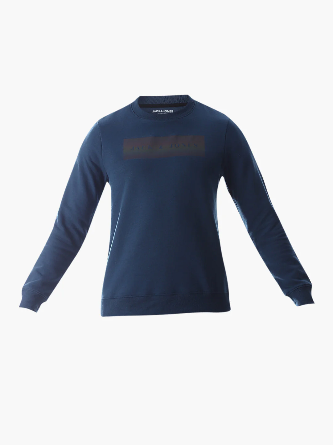 Blue Printed Regular Fit Sweatshirt - Image 7