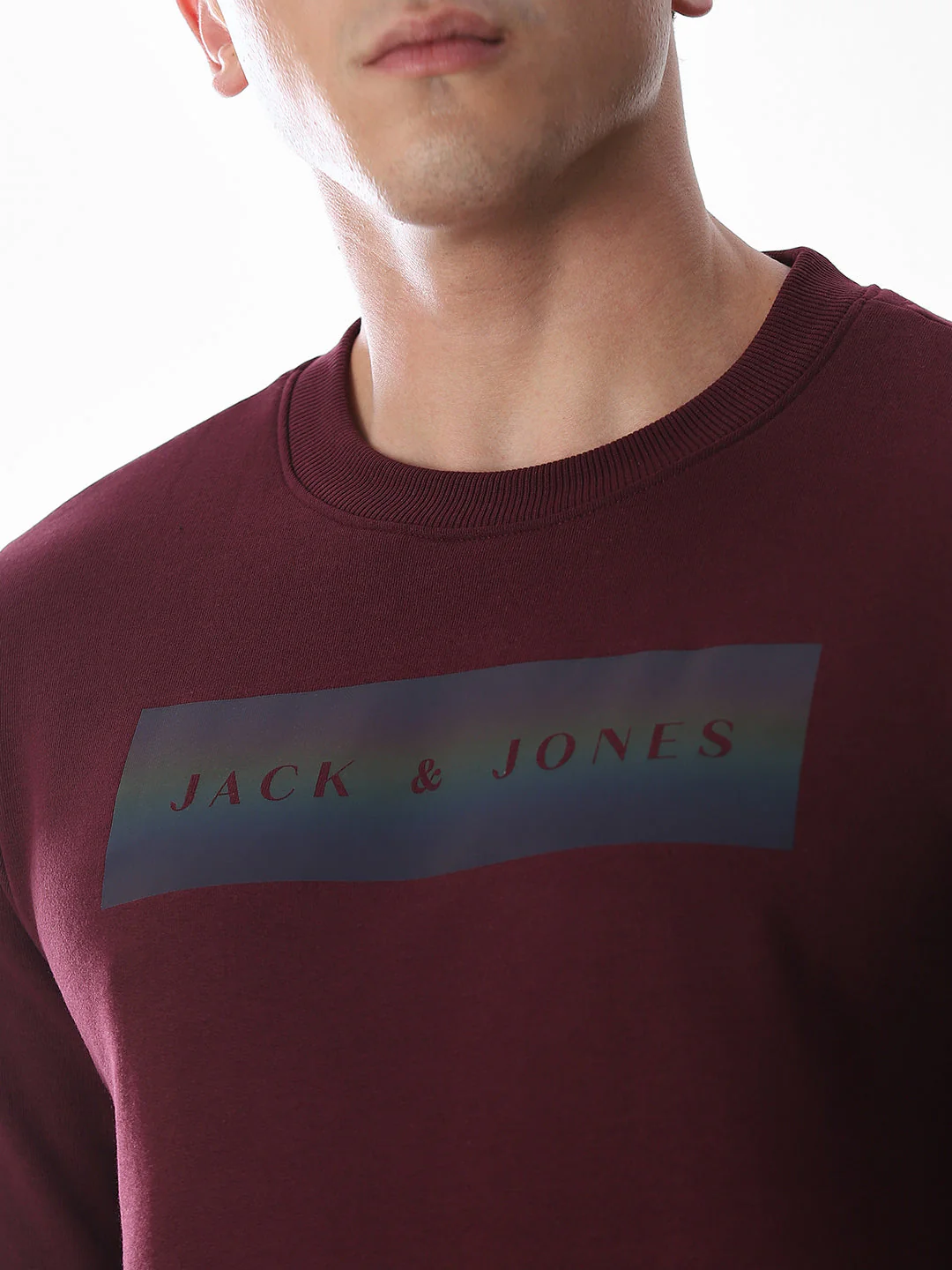 Wine Printed Regular Fit Sweatshirt - Image 5