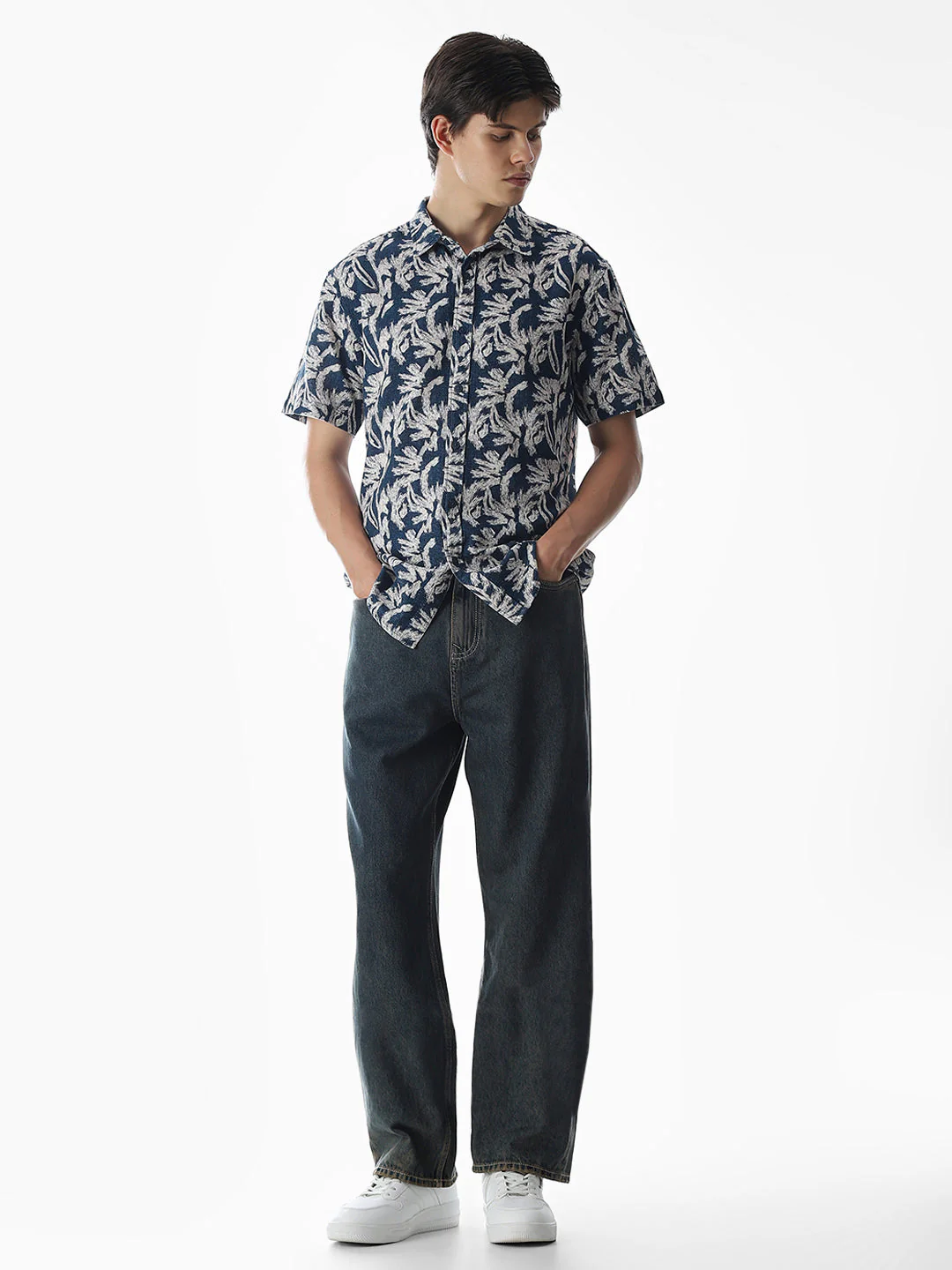 Printed Comfort Fit Cotton Shirt - Image 6
