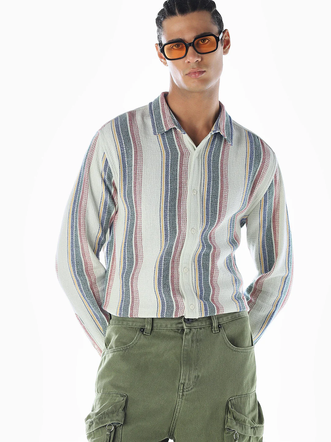 Striped Cotton Regular Fit Shirt
