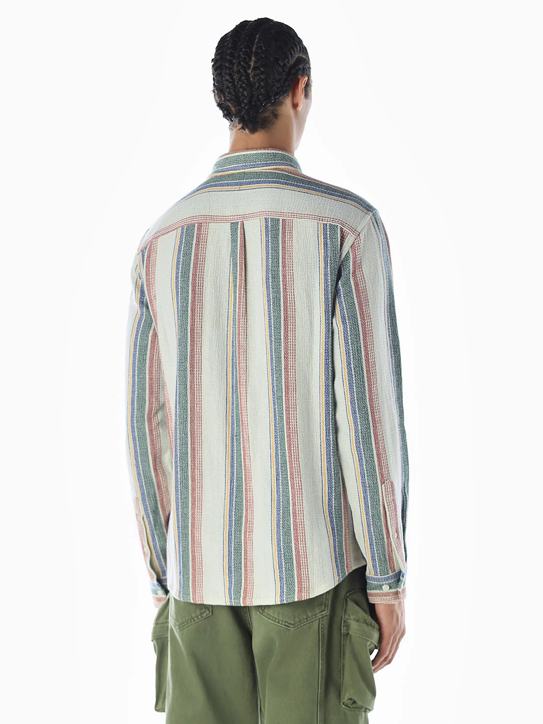 Striped Cotton Regular Fit Shirt - Image 4