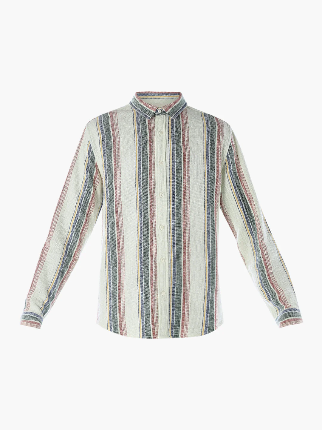 Striped Cotton Regular Fit Shirt - Image 7