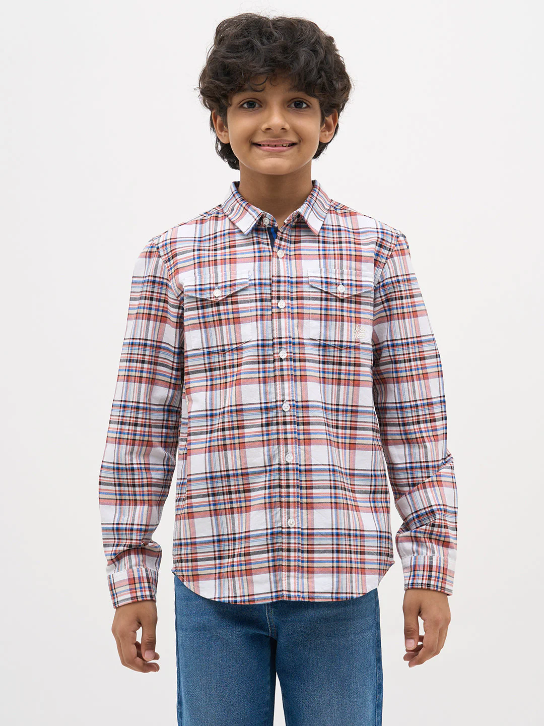 White Check Cotton Shirt - Image 8