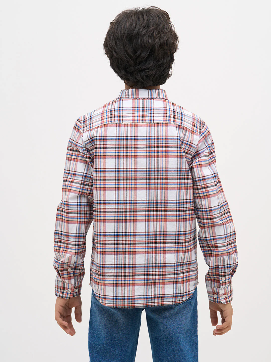 White Check Cotton Shirt - Image 9