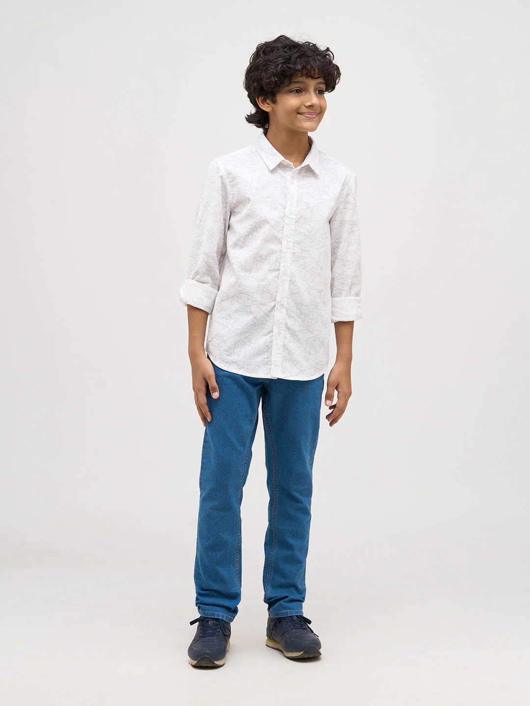 Boys Printed Cotton Shirt - Image 5