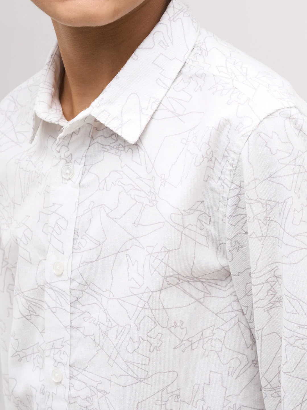 Boys Printed Cotton Shirt - Image 6
