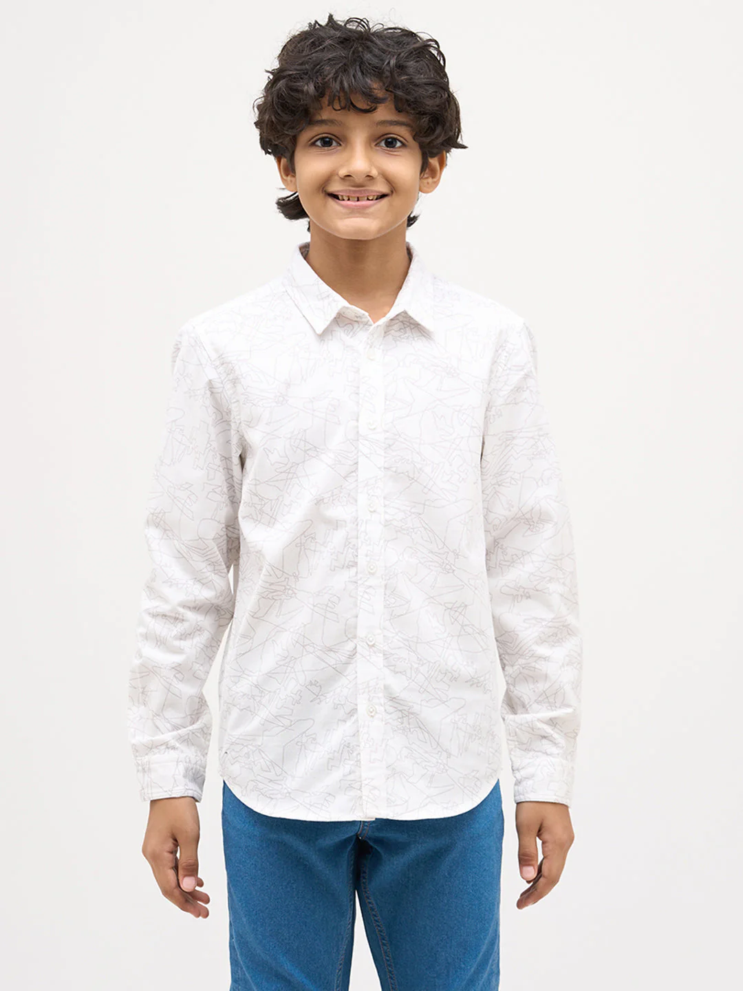 Boys Printed Cotton Shirt - Image 8