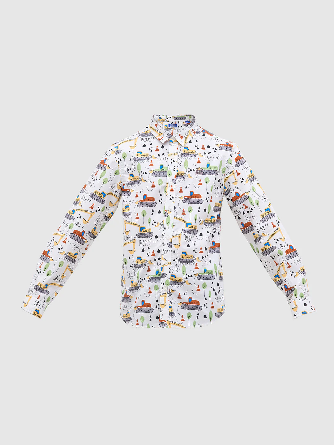 White Printed Cotton Shirt - Image 7