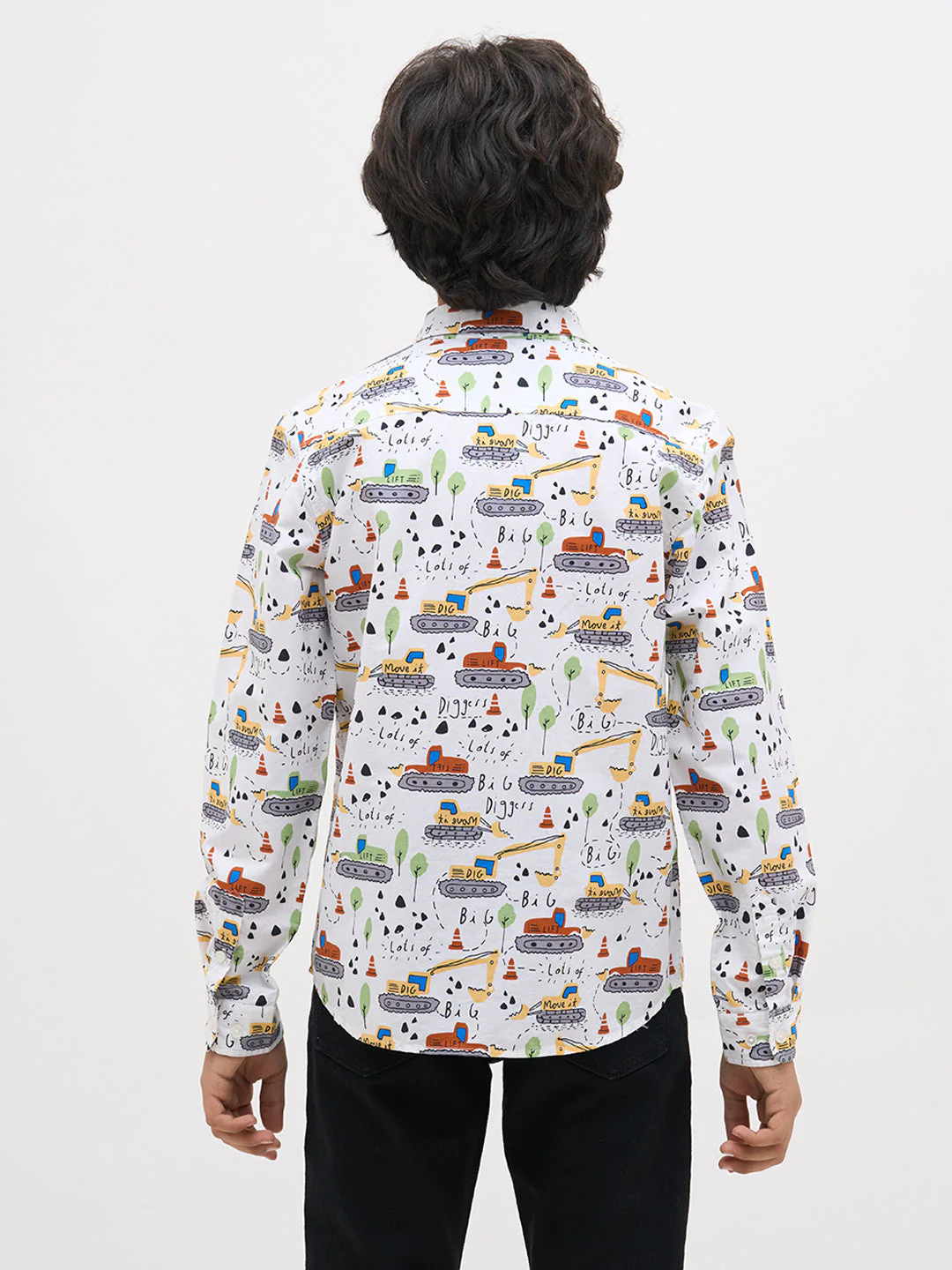 White Printed Cotton Shirt - Image 9