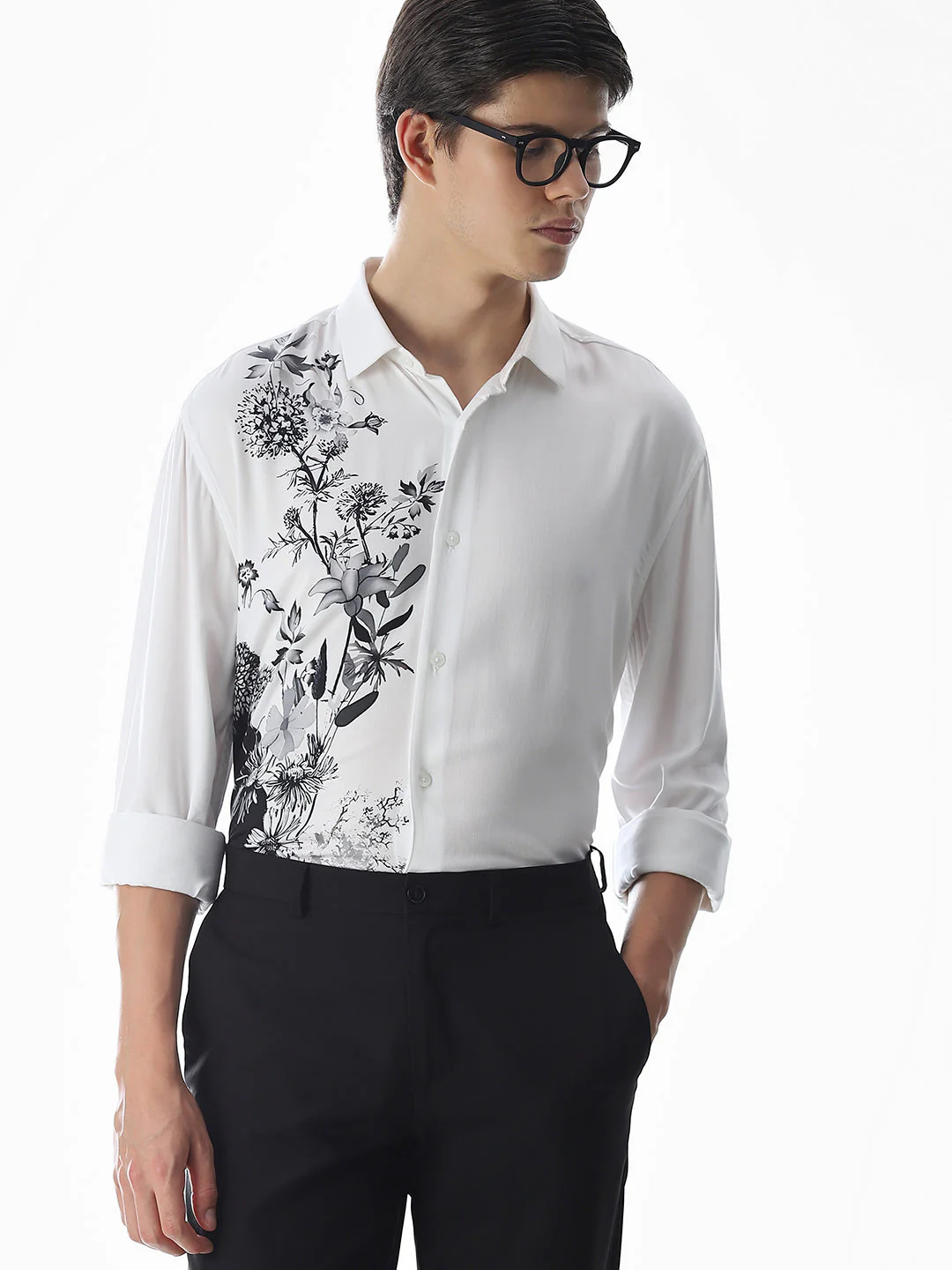 Floral Print Viscose Shirt