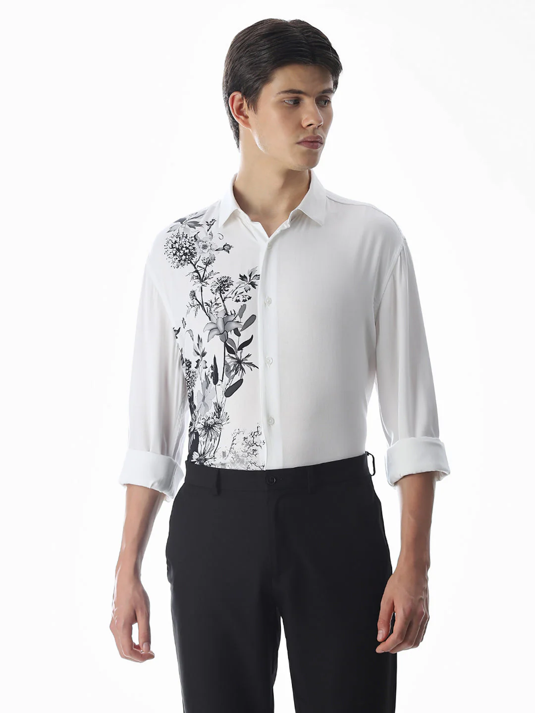 Floral Print Viscose Shirt - Image 2