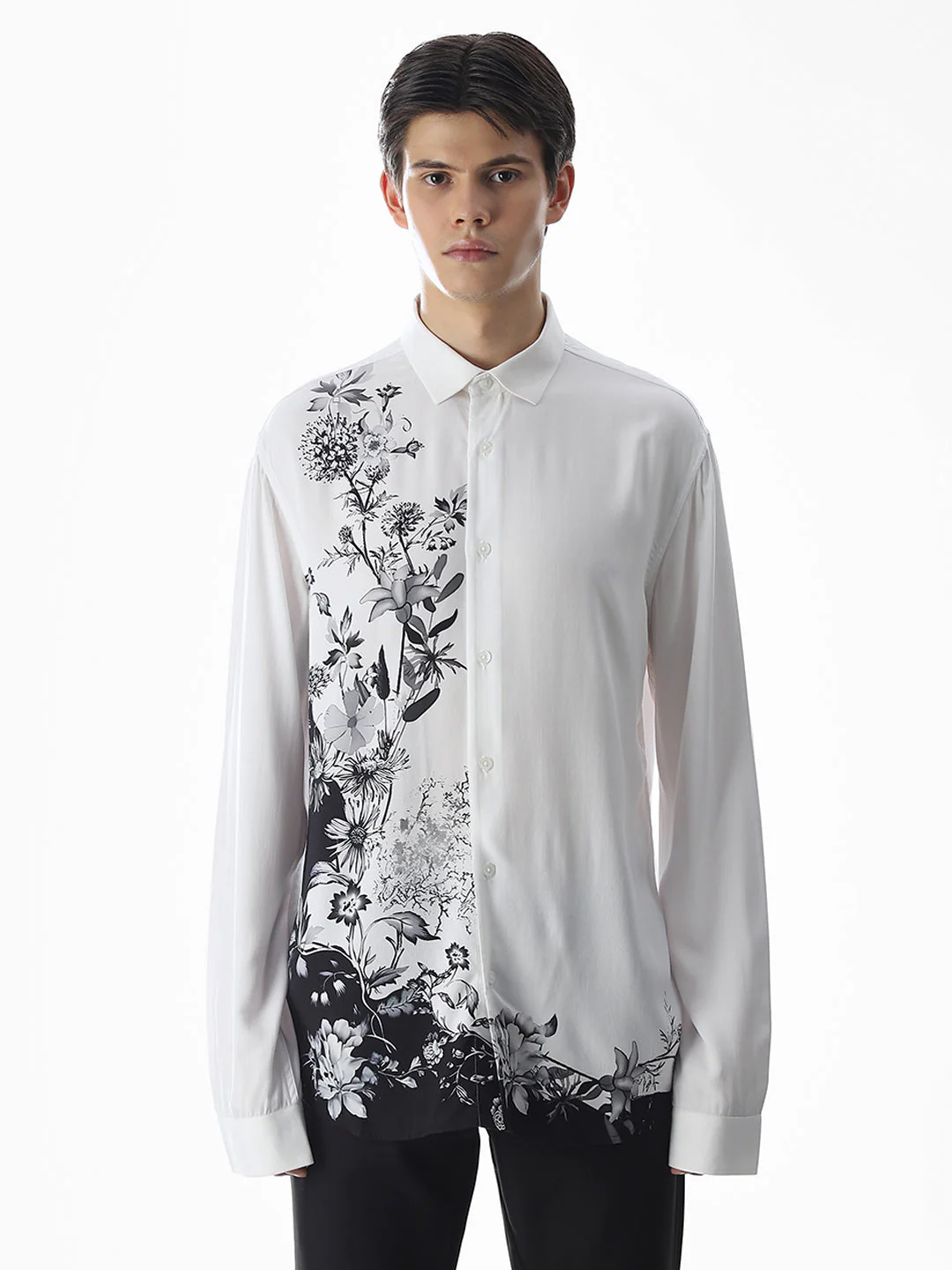 Floral Print Viscose Shirt - Image 8
