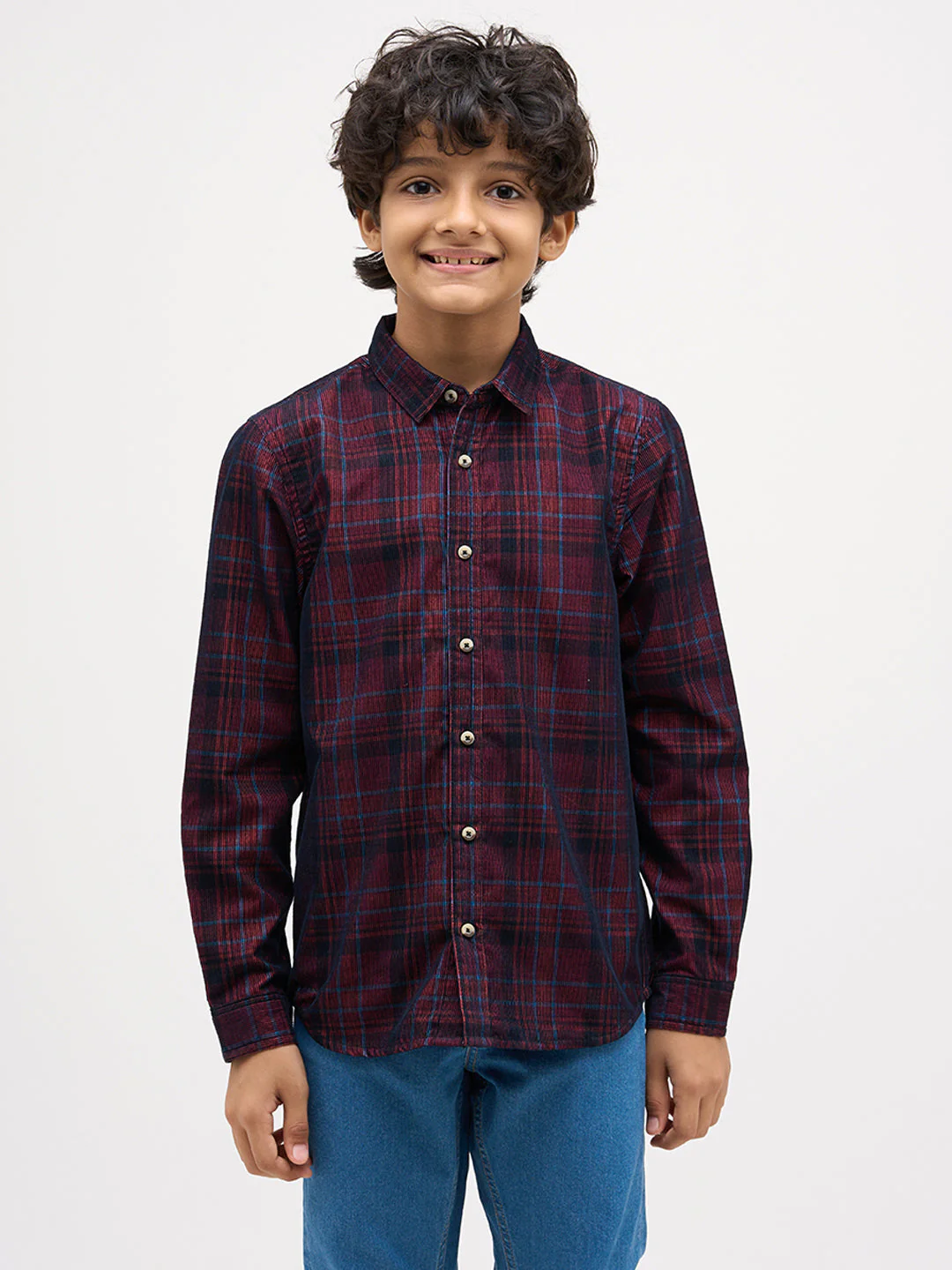 Boys Check Cotton Shirt - Image 2