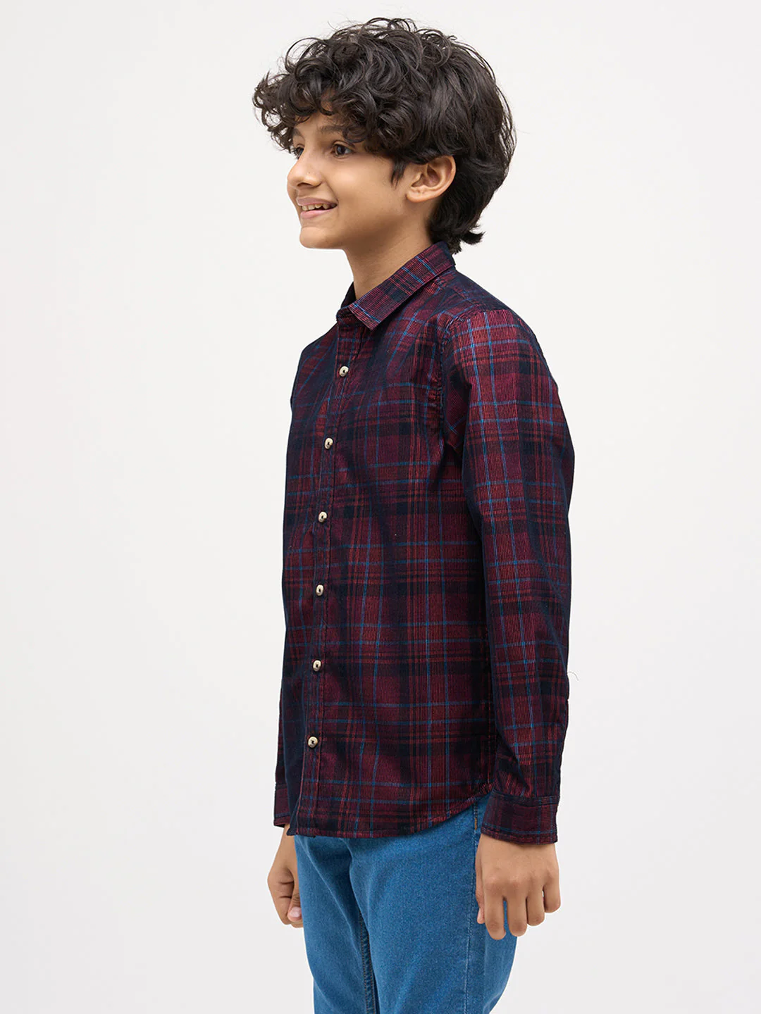Boys Check Cotton Shirt - Image 3