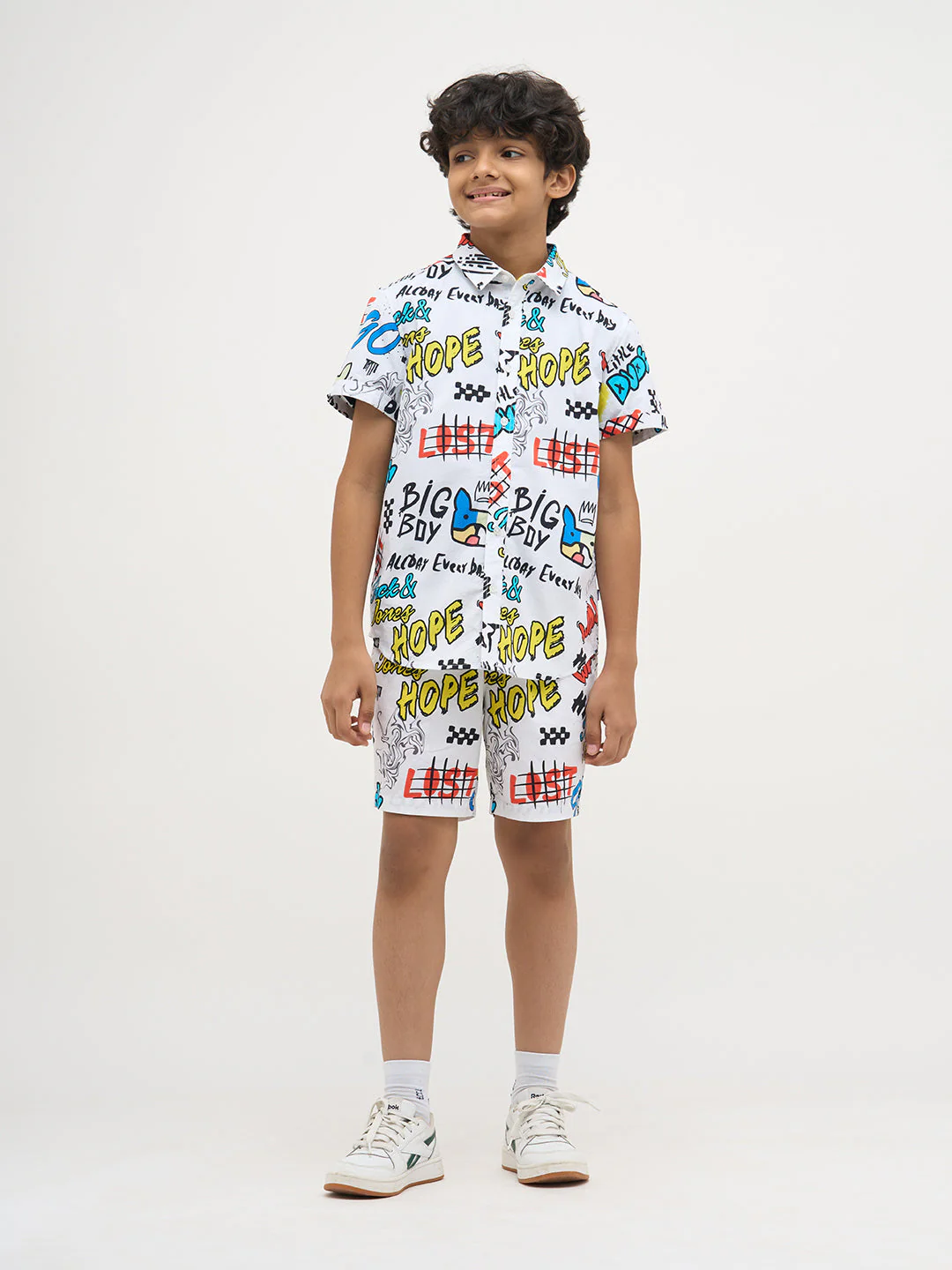 White Printed Cotton Shirt - Image 5